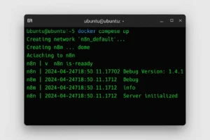 =terminal cài đặt n8n trên Ubuntu 24.04 bằng Docker