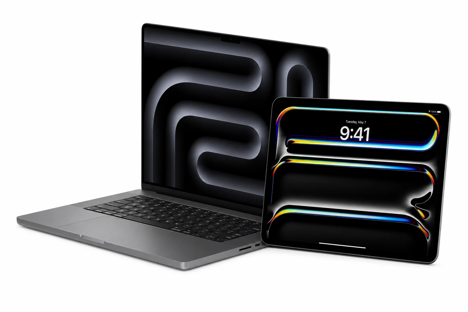 Ảnh MacBook và iPad trên nền trắng thể hiện tác động tăng giá